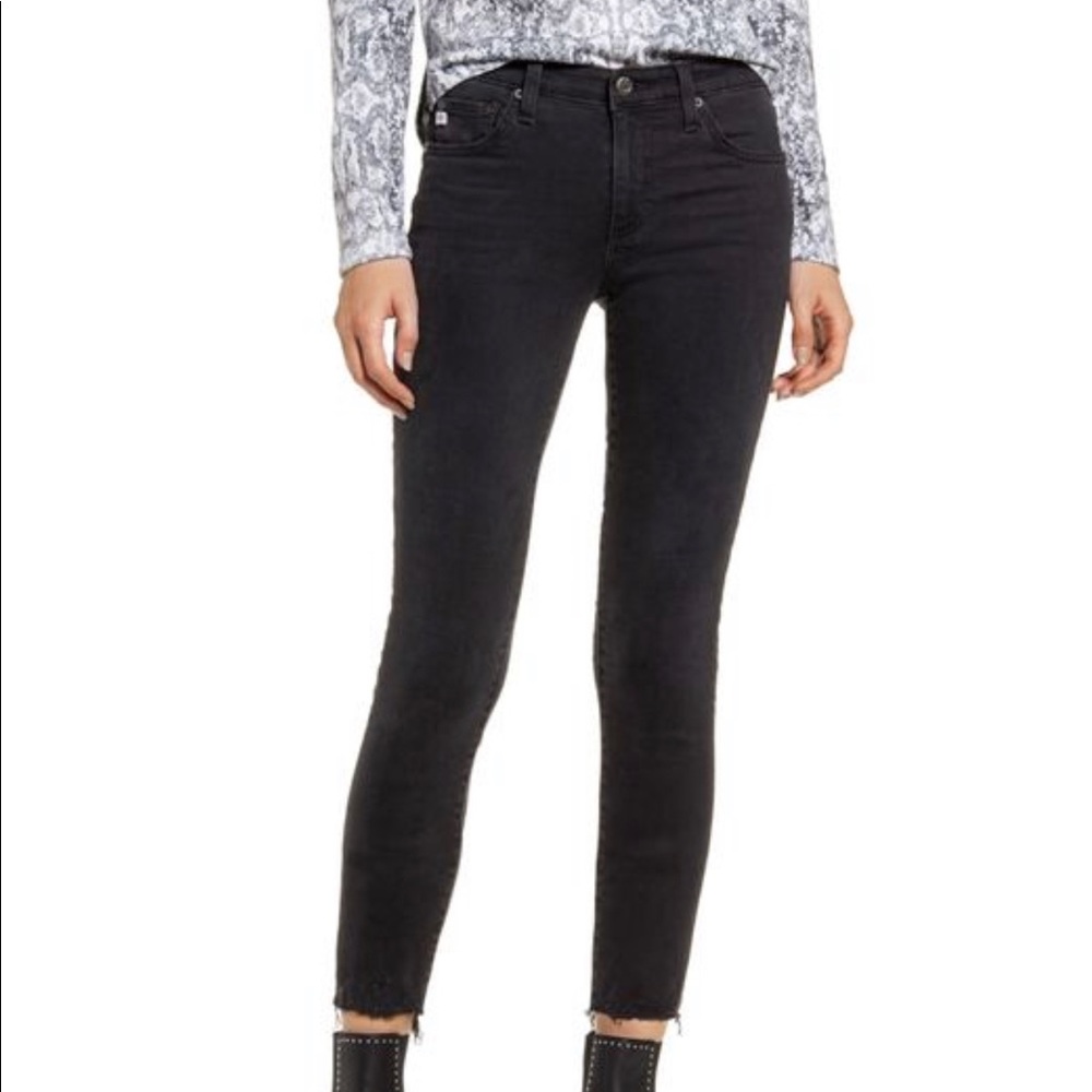 AG The Legging Ankle Super Skinny Black Jeans